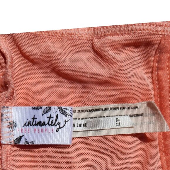 Intimately Free People XS Lace Bralette In Coral Pink With Adjustable Straps & S - Picture 2 of 3